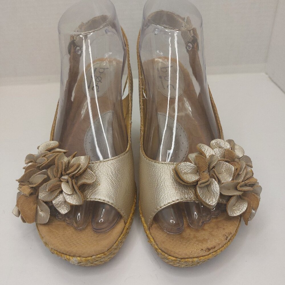 BOC Born Concept Espadrille Wedge Sandals Women's Size 7/38